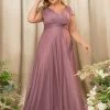 Ever-Pretty US Summer Dresses 2022 Plus Size Pleated Cap Sleeve Sweetheart Mother Of The Bride Dress