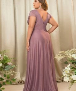 Ever-Pretty US Summer Dresses 2022 Plus Size Pleated Cap Sleeve Sweetheart Mother Of The Bride Dress