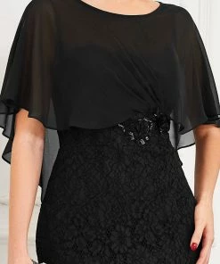 Ever-Pretty US Lace Fishtail Chiffon Coverup Mother Of The Bride Dress