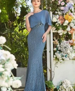 Ever-Pretty US Lace Fishtail Chiffon Coverup Mother Of The Bride Dress