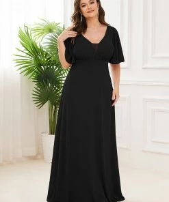 Ever-Pretty US Plus Size Chiffon Empire Waist Mother Of The Bride Dress Summer Dresses 2022