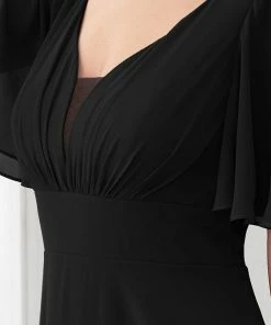 Ever-Pretty US Chiffon Flutter Sleeve V-Neck Mother Of The Bride Dress