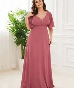 Ever-Pretty US Plus Size Chiffon Empire Waist Mother Of The Bride Dress Summer Dresses 2022