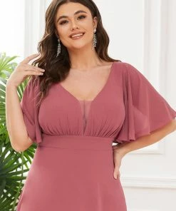 Ever-Pretty US Plus Size Chiffon Empire Waist Mother Of The Bride Dress Summer Dresses 2022