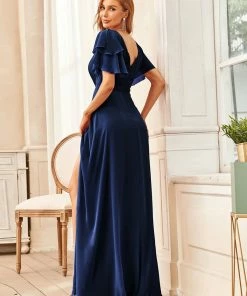 Ever-Pretty US Ruffled Sleeve A-line Front Slit Mother Dress SHOP BY OCCASION