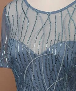 Ever-Pretty US Plus Size Sequin Maxi Tulle Mother Of The Bride Dress With Sleeves SHOP BY STYLE