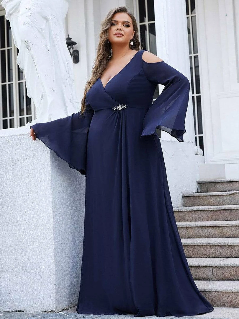Ever-Pretty US Plus Size Long Bell Sleeve Formal Sequin Mother Of The Bride Dress Summer Dresses 2022 4 Ever-Pretty US Plus Size Long Bell Sleeve Formal Sequin Mother Of The Bride Dress Summer Dresses 2022