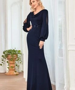 Ever-Pretty US Lantern Sleeve Cowl Neck Knitting Mother Of The Bride Dress 7 Ever-Pretty US Lantern Sleeve Cowl Neck Knitting Mother Of The Bride Dress