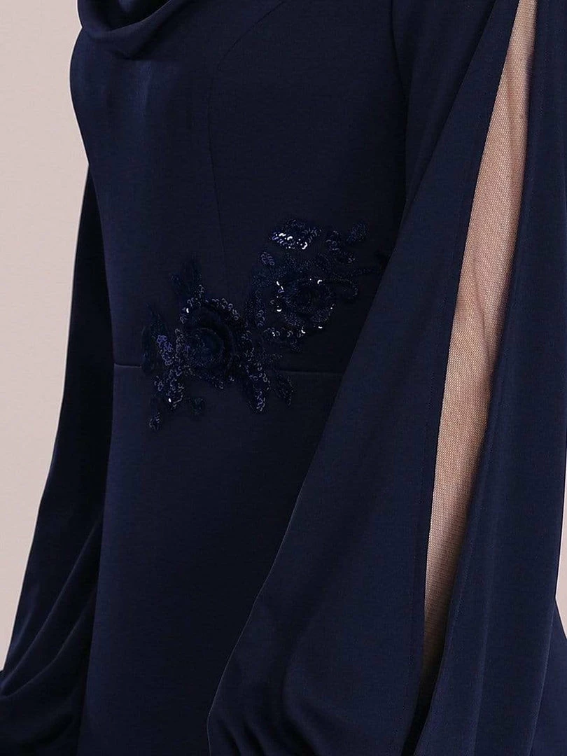 Ever-Pretty US Lantern Sleeve Cowl Neck Knitting Mother Of The Bride Dress 5 Ever-Pretty US Lantern Sleeve Cowl Neck Knitting Mother Of The Bride Dress