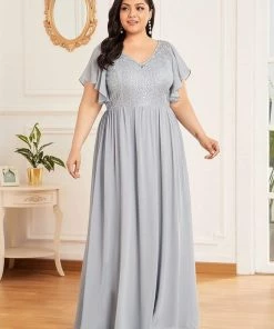 Ever-Pretty US SHOP BY STYLE Elegant V-Neck Floor Length Lace Mother Of The Bride Dress 9 Ever-Pretty US SHOP BY STYLE Elegant V-Neck Floor Length Lace Mother Of The Bride Dress
