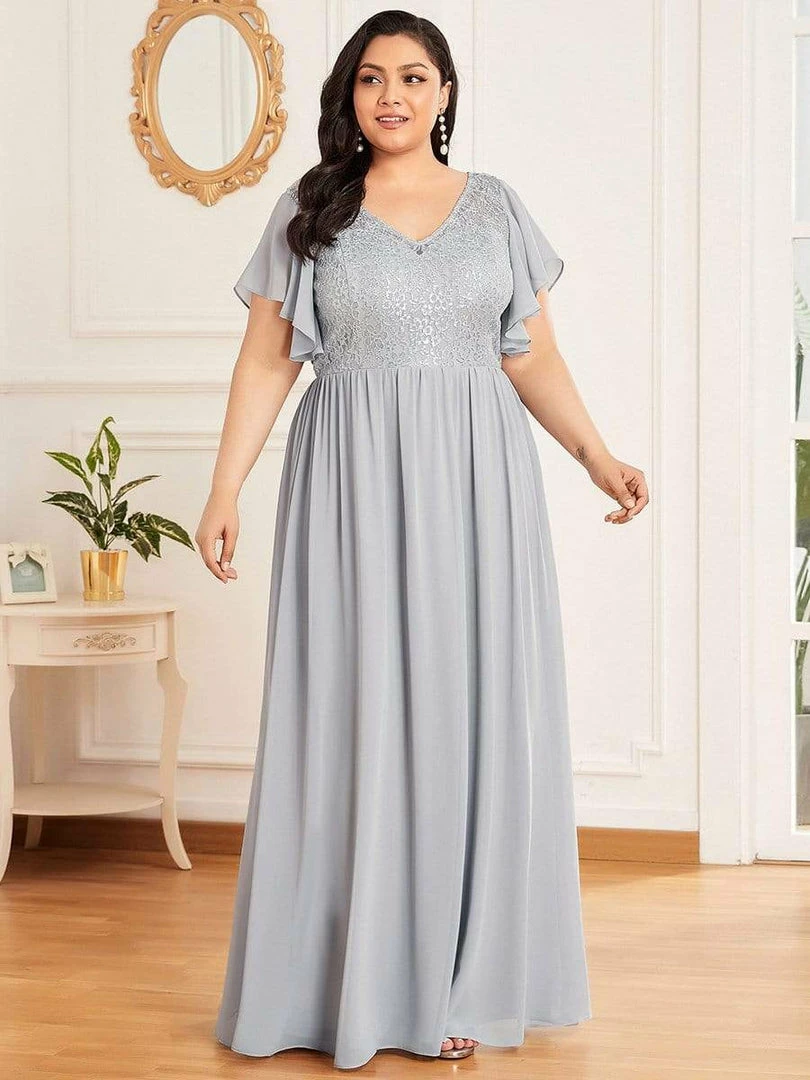 Ever-Pretty US SHOP BY STYLE Elegant V-Neck Floor Length Lace Mother Of The Bride Dress 3 Ever-Pretty US SHOP BY STYLE Elegant V-Neck Floor Length Lace Mother Of The Bride Dress