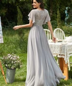 Ever-Pretty US SHOP BY STYLE Elegant V-Neck Floor Length Lace Mother Of The Bride Dress