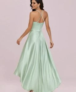 Ever-Pretty US SHOP BY OCCASION Soft Halter Open Back High Low Prom Dress