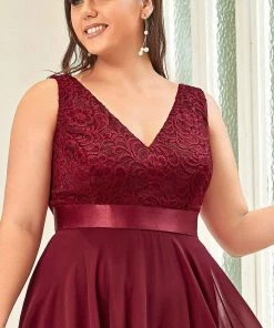 Ever-Pretty US SHOP BY OCCASION Stunning V Neck Lace Asymmetrical Hems Dress For Women 58 Ever-Pretty US SHOP BY OCCASION Stunning V Neck Lace Asymmetrical Hems Dress For Women