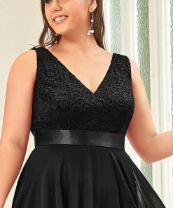 Ever-Pretty US Stunning V Neck Lace & Chiffon Prom Dress For Women SHOP BY OCCASION 85 Ever-Pretty US Stunning V Neck Lace & Chiffon Prom Dress For Women SHOP BY OCCASION