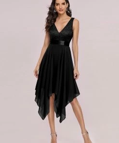 Ever-Pretty US Stunning V Neck Lace & Chiffon Prom Dress For Women SHOP BY OCCASION 78 Ever-Pretty US Stunning V Neck Lace & Chiffon Prom Dress For Women SHOP BY OCCASION