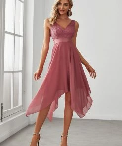 Ever-Pretty US Stunning V Neck Lace & Chiffon Prom Dress For Women SHOP BY OCCASION 61 Ever-Pretty US Stunning V Neck Lace & Chiffon Prom Dress For Women SHOP BY OCCASION