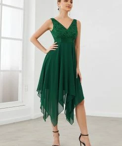 Ever-Pretty US Stunning V Neck Lace & Chiffon Prom Dress For Women SHOP BY OCCASION 51 Ever-Pretty US Stunning V Neck Lace & Chiffon Prom Dress For Women SHOP BY OCCASION