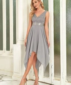 Ever-Pretty US Stunning V Neck Lace & Chiffon Prom Dress For Women SHOP BY OCCASION 72 Ever-Pretty US Stunning V Neck Lace & Chiffon Prom Dress For Women SHOP BY OCCASION