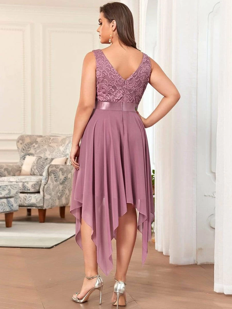 Ever-Pretty US SHOP BY OCCASION Stunning V Neck Lace Asymmetrical Hems Dress For Women 43 Ever-Pretty US SHOP BY OCCASION Stunning V Neck Lace Asymmetrical Hems Dress For Women