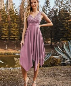 Ever-Pretty US SHOP BY OCCASION Stunning V Neck Lace Asymmetrical Hems Dress For Women 87 Ever-Pretty US SHOP BY OCCASION Stunning V Neck Lace Asymmetrical Hems Dress For Women