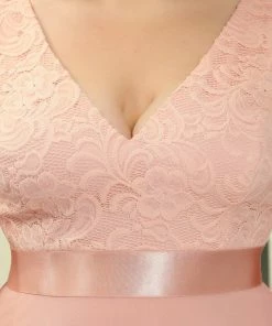 Ever-Pretty US Plus Size Stunning V Neck Lace & Chiffon Prom Dress For Women SHOP BY OCCASION