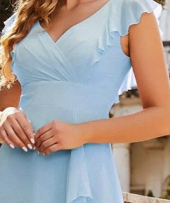 Ever-Pretty US SHOP BY OCCASION Sweet Pleated Bodice Ruffle Sleeve Long Bridesmaid Dress 33 Ever-Pretty US SHOP BY OCCASION Sweet Pleated Bodice Ruffle Sleeve Long Bridesmaid Dress