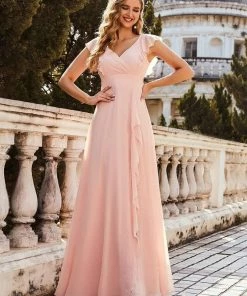 Ever-Pretty US SHOP BY OCCASION Sweet Pleated Bodice Ruffle Sleeve Long Bridesmaid Dress 27 Ever-Pretty US SHOP BY OCCASION Sweet Pleated Bodice Ruffle Sleeve Long Bridesmaid Dress