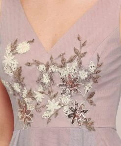 Ever-Pretty US Fancy V Neck Sleeveless High-Low Prom Dress For Women