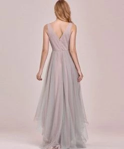 Ever-Pretty US Fancy V Neck Sleeveless High-Low Prom Dress For Women