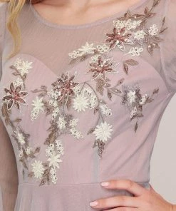 Ever-Pretty US SHOP BY OCCASION Women's Flowy A-Line Maxi Tulle Prom Dress With Appliques