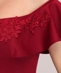 Ever-Pretty US Sexy Off Shoulder Mermaid Evening Dress With Appliques