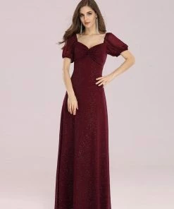 Ever-Pretty US SHOP BY OCCASION Simple Sheath Sweetheart Neck Floor Length Bridesmaid Dress