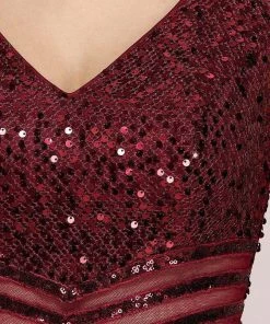 Ever-Pretty US SHOP BY OCCASION Sexy High-Low Maxi Chiffon Evening Dresses With Sequin