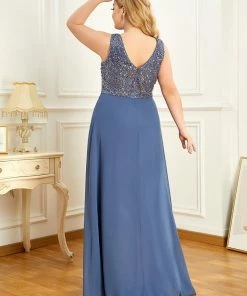 Ever-Pretty US SHOP BY OCCASION Sexy High-Low Maxi Chiffon Evening Dresses With Sequin