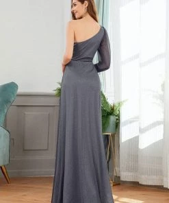 Ever-Pretty US Charming One Shoulder Evening Dresses With Long Sleeve SHOP BY OCCASION