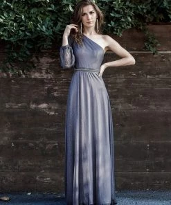 Ever-Pretty US Charming One Shoulder Evening Dresses With Long Sleeve SHOP BY OCCASION