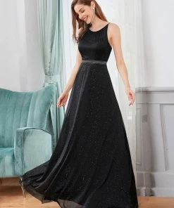 Ever-Pretty US Elegant Round Neck Sleeveless Maxi Evening Dress For Party