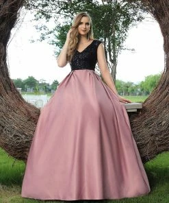 Ever-Pretty US Custom Size Sequin V-neck A-line Evening Dresses Summer Dresses 2022