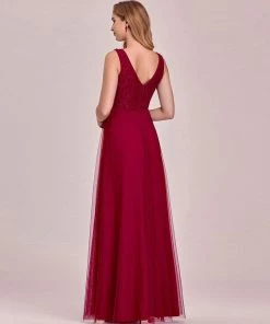 Ever-Pretty US SHOP BY OCCASION Women's Stunning V Neck Tulle & Lace Evening Dress For Engagement 8 Ever-Pretty US SHOP BY OCCASION Women's Stunning V Neck Tulle & Lace Evening Dress For Engagement