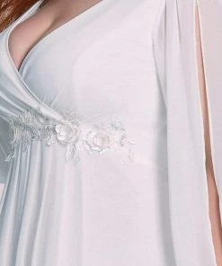 Ever-Pretty US Stylish Chiffon Plus Size Formal Evening Dresses With Long Lantern Sleeves