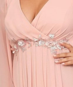 Ever-Pretty US Elegant Plus Size Long Sleeve Maxi Chiffon Formal Evening Gowns