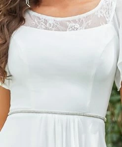 Ever-Pretty US SHOP BY OCCASION Women's Casual Boat Neck A-Line Midi Dress With Asymmetrical Hems