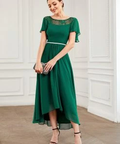 Ever-Pretty US SHOP BY OCCASION Plus Size Boat Neck Formal Cocktail Dress With Sleeves