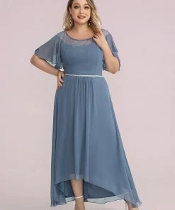 Ever-Pretty US SHOP BY OCCASION Plus Size Boat Neck Formal Cocktail Dress With Sleeves