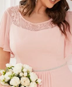 Ever-Pretty US SHOP BY OCCASION Women's Casual Boat Neck A-Line Midi Dress With Asymmetrical Hems