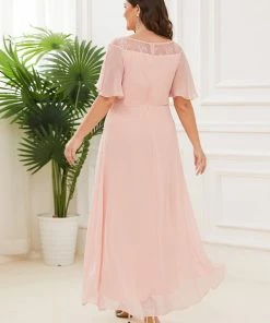 Ever-Pretty US SHOP BY OCCASION Plus Size Boat Neck Formal Cocktail Dress With Sleeves