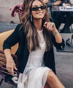 Ever-Pretty US SHOP BY OCCASION Women's Dainty A-Line Lace Midi Casual Dress With Short Sleeves