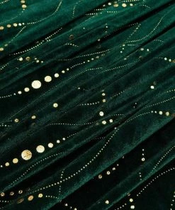 Ever-Pretty US Women's Stylish Bodycon High-Low Velvet Party Dress