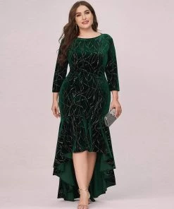 Ever-Pretty US Plus Size Velvet Long Sleeve Formal Evening Dresses SHOP BY OCCASION